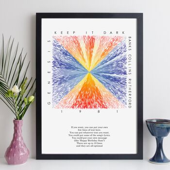 Personalised Favourite Song Abstract Art Music Print, 6 of 12