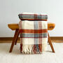 Pure Wool Blanket – Rust/ Grey, thumbnail 4 of 5
