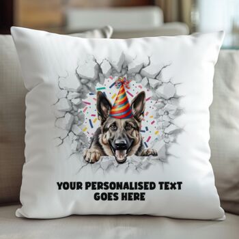 Personalised German Shepherd Birthday Break Through Dog, 5 of 8
