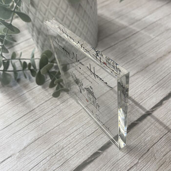 New Home Personalised Acrylic Block Keepsake, 5 of 6