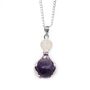 Amethyst Healing Hands Pendant Necklace, thumbnail 3 of 7