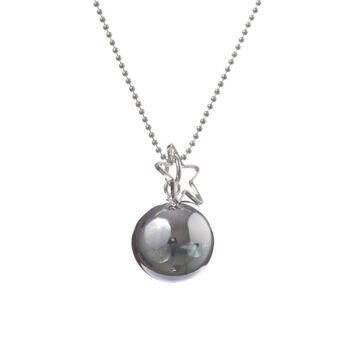 Bola Chime Maternity Necklace With Lucky Star, 2 of 7