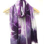 Plum Floral Print Soft Scarf Gift Boxed With Card, thumbnail 8 of 8