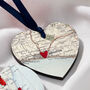 Personalised Stitched Heart Map Father's Day Gift, thumbnail 2 of 3