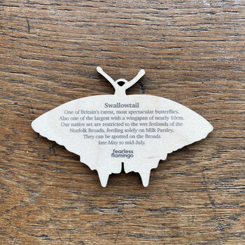 Swallowtail Butterfly Wooden Christmas Tree Decoration, 4 of 5