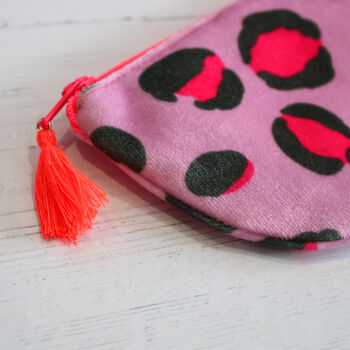 Personalised Leopard Velvet Coin Purse, 3 of 7