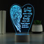 Personalised Angel Wings Memorial LED Light, thumbnail 2 of 3