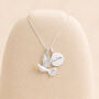 Personalised Sterling Silver Dove Pendant With Gold Olive Branch, thumbnail 1 of 12