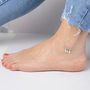 Sterling Silver Feather Anklet, thumbnail 1 of 3
