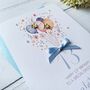 Personalised 13th Birthday Card, Blue Balloon Design, thumbnail 4 of 5