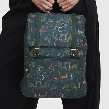 Into The Woods Green Buckle Medium Backpack, 3 of 8