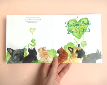 Frenchie Farts Funny Greetings Card, 3 of 6