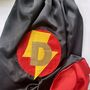 Adult Lined Superhero Cape With Letter, thumbnail 2 of 11