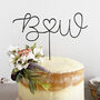 Initials With Heart Wire Cake Topper, thumbnail 1 of 8