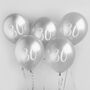 Five Silver 30th Birthday Party 30 Balloons, thumbnail 1 of 2