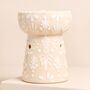 Pink Ceramic Floral Scalloped Edge Wax Burner, thumbnail 3 of 4