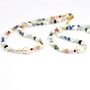 Multi Coloured Gemstone And Pearl Beaded Necklace, thumbnail 4 of 12