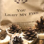 Valentines Kindle Cone Firelighters In A Cotton Bag, thumbnail 3 of 4