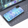 iPhone Case Blue Pearl Glitter Scales, thumbnail 2 of 2