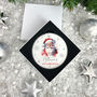 Traditional Santa Any Message Ceramic Disc Hanging Decoration Bauble + Gift Box, thumbnail 2 of 7
