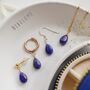 Lapis Lazuli Hoop Earrings, thumbnail 5 of 12
