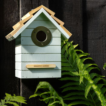 Personalised Wooden Bird Nest Box, 2 of 10