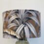 41cm Almond Recycled Glass Lamp With Linen Flex, thumbnail 2 of 3