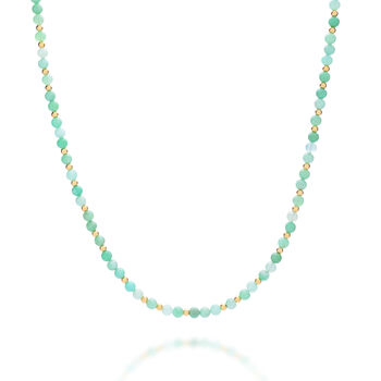 Jewel Bead Chrysoprase Necklace Sterling Silver, 3 of 4