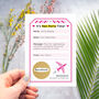 Personalised Luggage Tag Hen Party Scratch Card, thumbnail 3 of 9