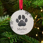 Personalised Dog/Cat Paw Print Christmas Decoration, thumbnail 5 of 6