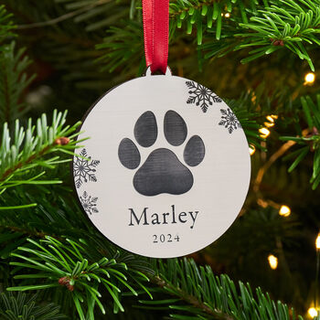Personalised Dog/Cat Paw Print Christmas Decoration, 5 of 6