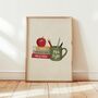 Personalised Books And Mug Teacher Print, thumbnail 1 of 9