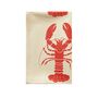Organic Tea Towels | Lobster, thumbnail 5 of 6