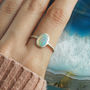 Ethiopian Opal October Birthstone Silver Ring, thumbnail 2 of 3