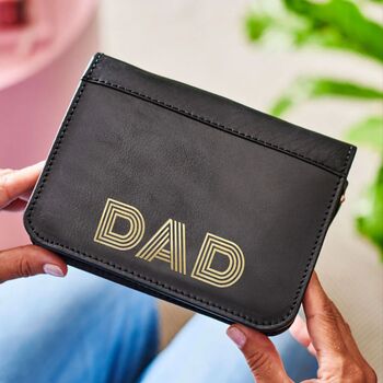 Dad Leather Playing Card Holder With Cards, 3 of 5