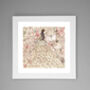 'Peacock And Flowers' Print, thumbnail 2 of 3