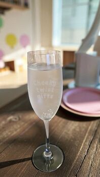 Personalised Champagne Flute Glass – Engraved Gift, 8 of 9