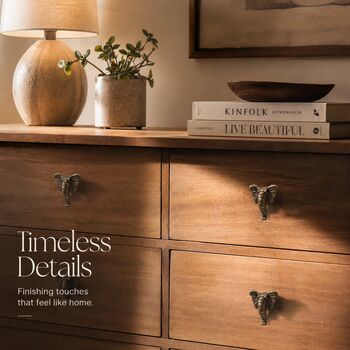 Regal Elephant Head Brass Cabinet Knob, 4 of 9