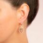 18k Rose Gold Peridot Statement Drop Earrings, thumbnail 2 of 3