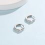 Tiny Pear Shape Cz Huggie Hoop Earrings, thumbnail 1 of 11