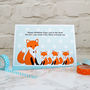'Fox' Personalised Birthday Card From Three Children, thumbnail 1 of 4