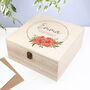 Personalised Floral Bridesmaid Large Keepsake Box, thumbnail 4 of 12