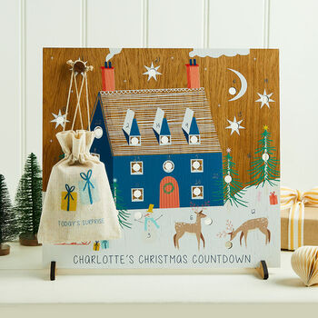 Personalised Christmas House Reusable Advent Calendar, 2 of 5