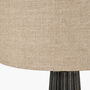 Black Wash Mango Wood Textured Cone Table Lamp, thumbnail 7 of 8