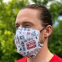 Big Smoke Fabric Reusable Pleated Face Mask Bamboo, thumbnail 4 of 6