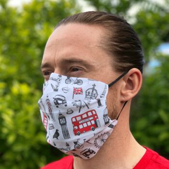 Big Smoke Fabric Reusable Pleated Face Mask Bamboo, 4 of 6