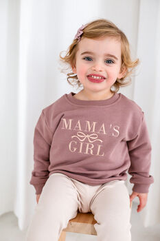 Mama's Girl Bow Detail Sweatshirt Jumper Perfect For Mothers Day, 2 of 9