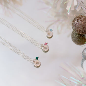 Sterling Silver Birthstone Pendant Necklace, 2 of 12