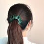 Two Personalisable Christmas Wide Band Satin Scrunchies, thumbnail 2 of 6