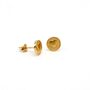 Heart Medallion Stud Earrings Gold Vermeil Plated, thumbnail 1 of 2